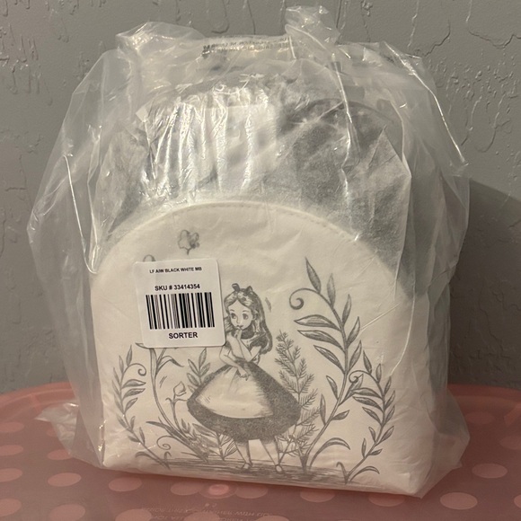 Loungefly Alice in Wonderland Black and White Disney Backpack - Picture 5 of 5